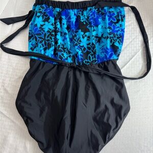 Ceeb Beige and Blue Swimwear